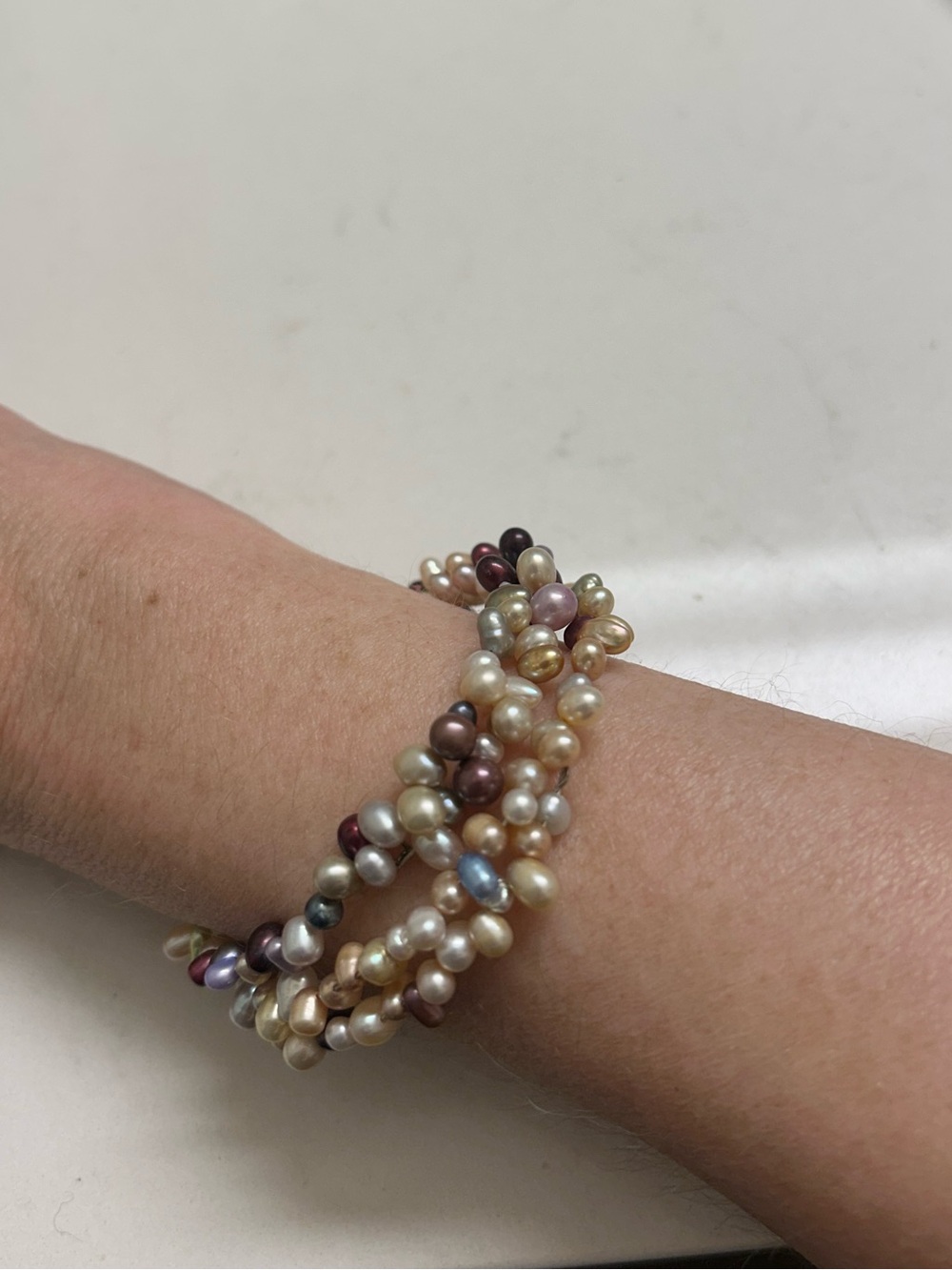 Multi-Color Freshwater Pearl Stretch Bracelet